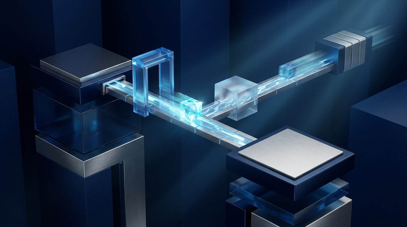 Online bank transfer represented as secure digital movement of funds between financial accounts